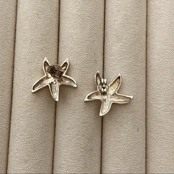 Sterling Silver Starfish Earrings - Picture 10 of 12